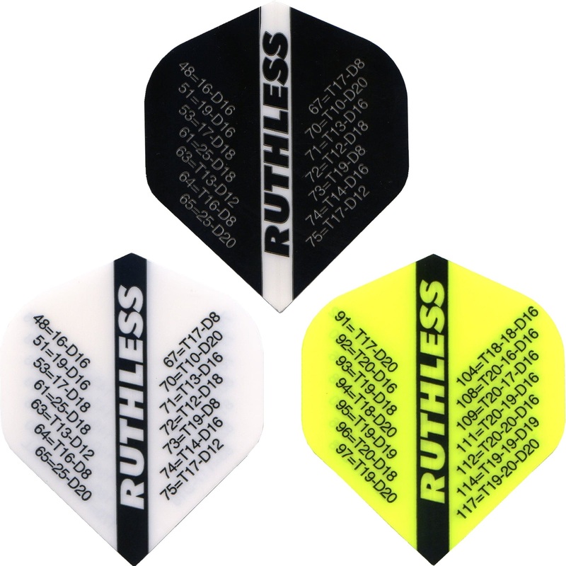 Ruthless – Checkouts – Dart Flights – 100 Micron – No2 – Std White