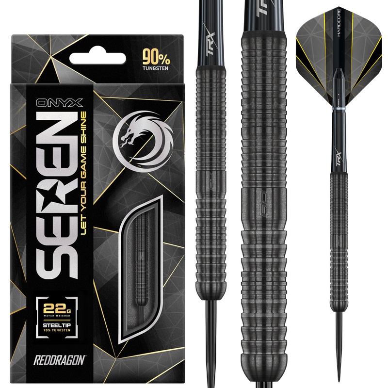 Seren 1 Onyx 90% Tungsten Steel Tip Darts by Red Dragon 22 Gram