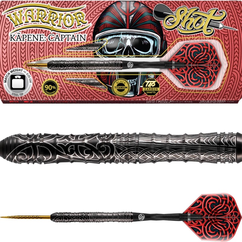 Shot – Warrior Kapene Darts – Steel Tip – 90% Tungsten – 22g 23g 24g 25g 26g 22 grams