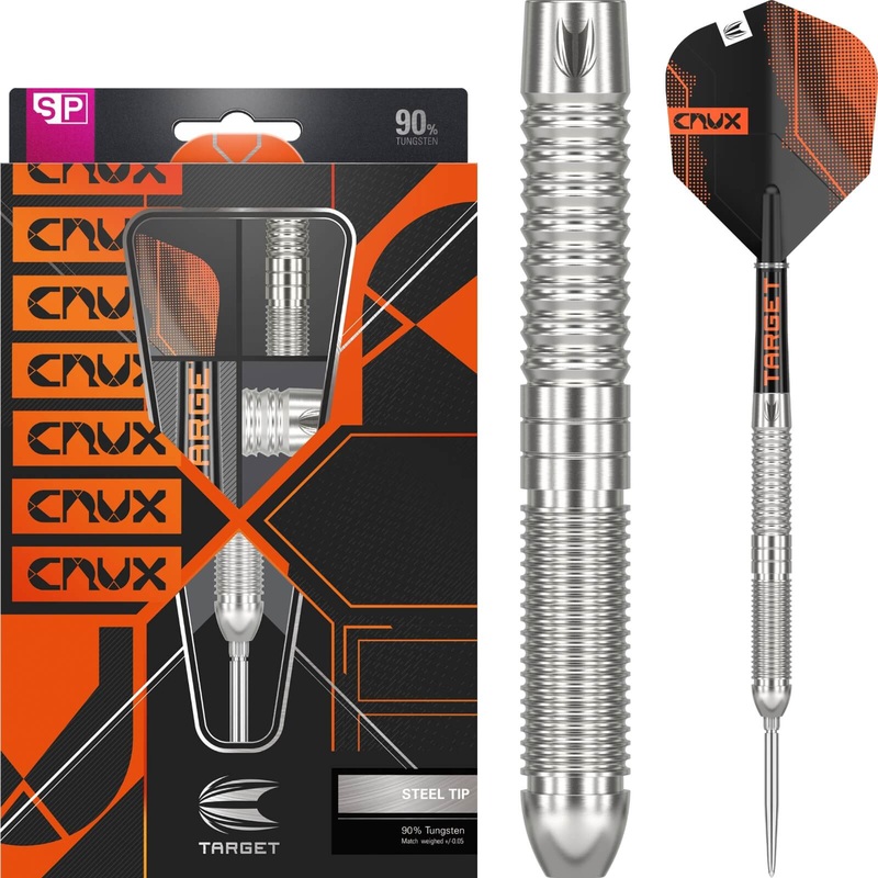 Target – Crux 01 Darts – Swiss Point – Steel Tip – 90% Tungsten – 22g 23g 24g 22 grams