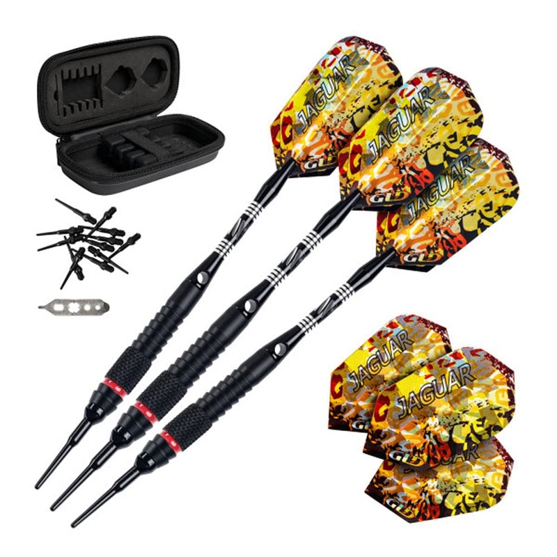 Viper Jaguar Darts – Soft Tip – 80% – inc Extras – J1 – Front-Knurl – Black 18g