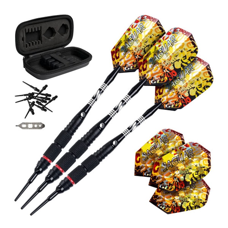 Viper Jaguar Darts – Soft Tip – 80% – inc Extras – J2 – Twin-Knurl – Black 18g