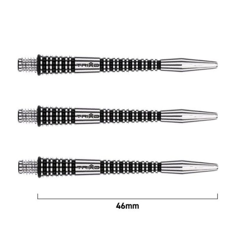 Winmau Triad RX Aluminium Black Medium Shafts Aluminium Medium (47mm in length excluding thread) Black