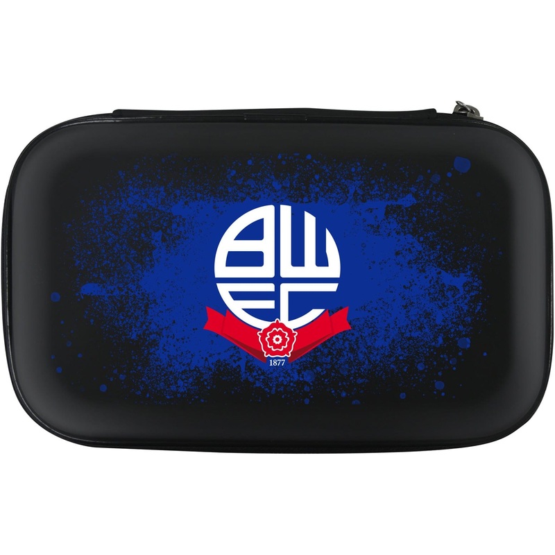 Bolton Wanderers Large Darts Case – Black – BWFC – W3 – Club Logo on Blue