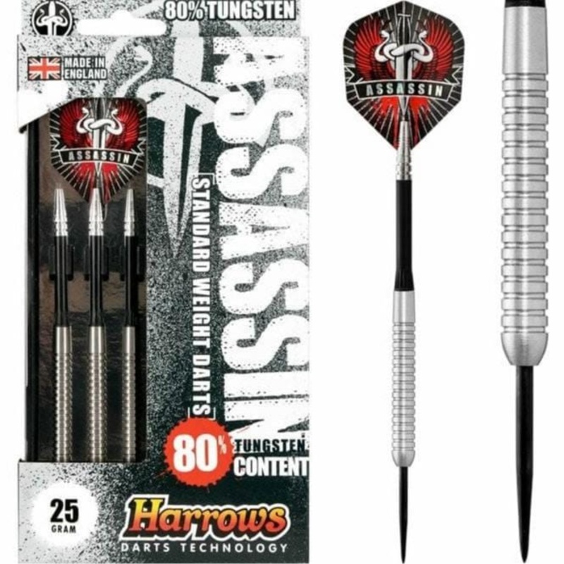 Harrows Assassin Darts – Steel Tip – Std – Ringed – 25g 25g