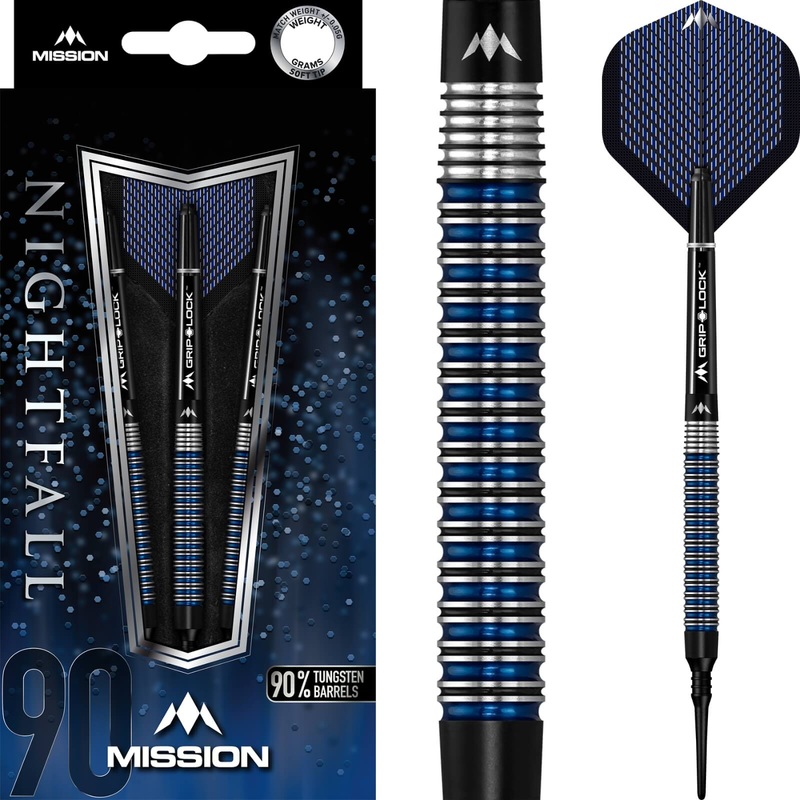 Mission – Nightfall M2 Darts – Soft Tip – 90% Tungsten – 19g