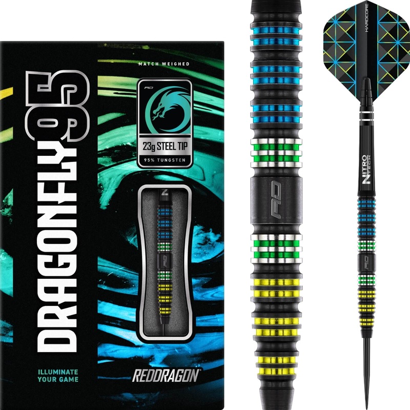 Red Dragon – Dragonfly 95 Darts – Steel Tip – 95% Tungsten – 23g 25g 23 grams