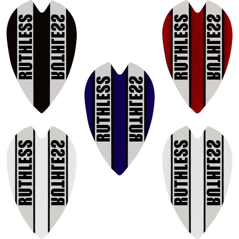 *Ruthless – Clear Panel – Dart Flights – 100 Micron – Retro Black