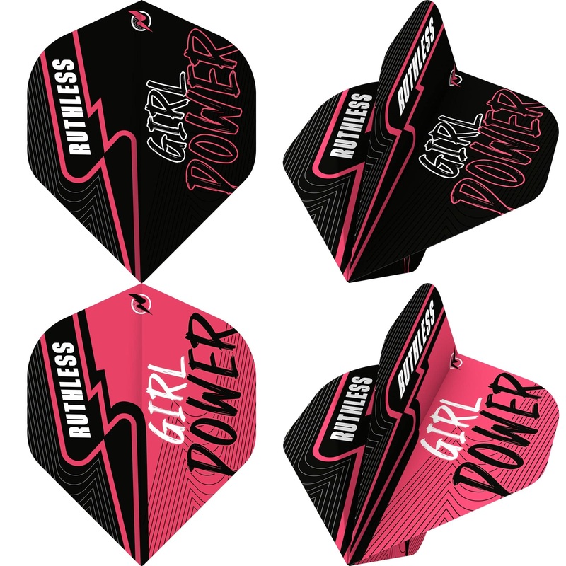 Ruthless – Girl Power – Dart Flights – 100 Micron – No2 – Std Black