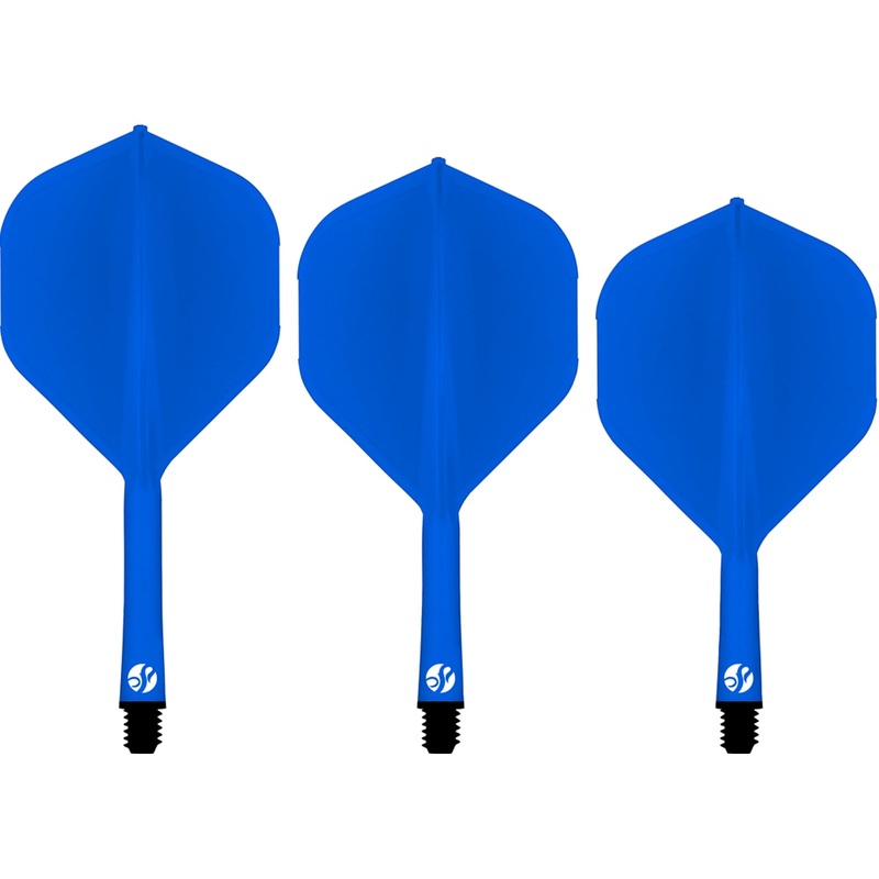 Shot Flight Deck – One Piece Dart Flight and Shaft System – Blue Short