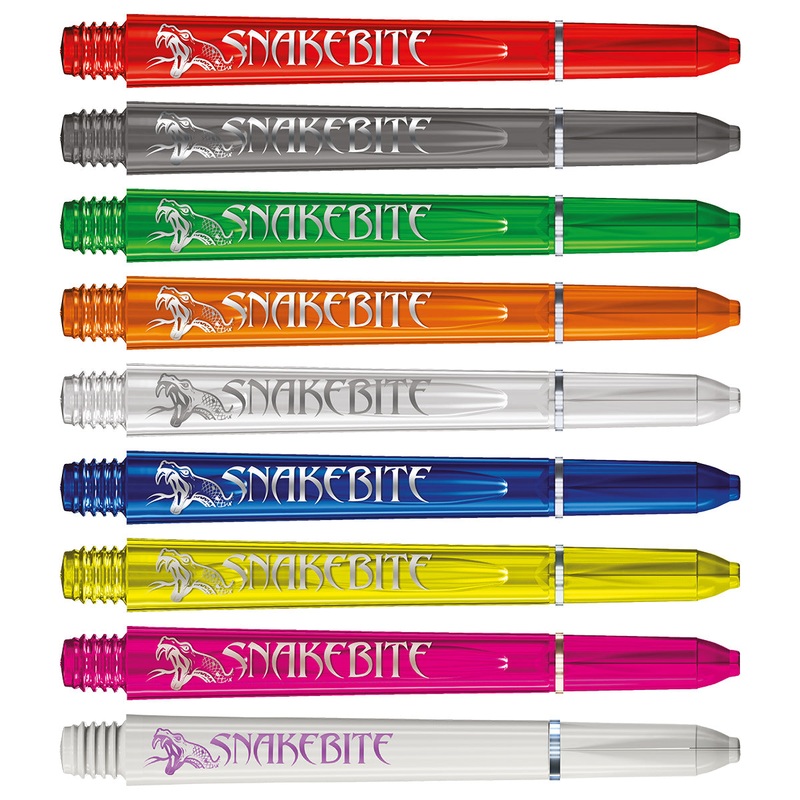 Snakebite Signature (Logo Polycarbonate) Dart Stems by Red Dragon Short Red