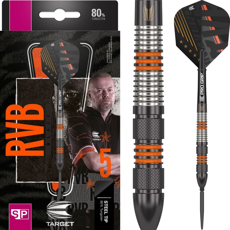 Target – RvB Black Edition Darts – Swiss Point – Steel Tip – 80% Tungsten – 21g 23g 25g 21 grams