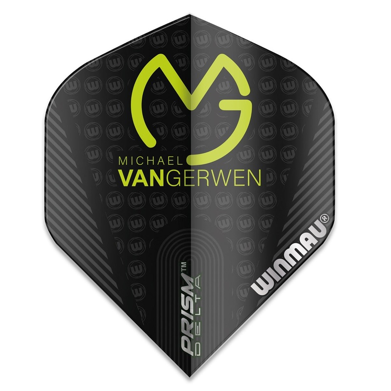 Winmau Prism Delta MVG Michael Van Gerwen Dart Flights 6915-206 Black Green 100 Micorn Black /Green