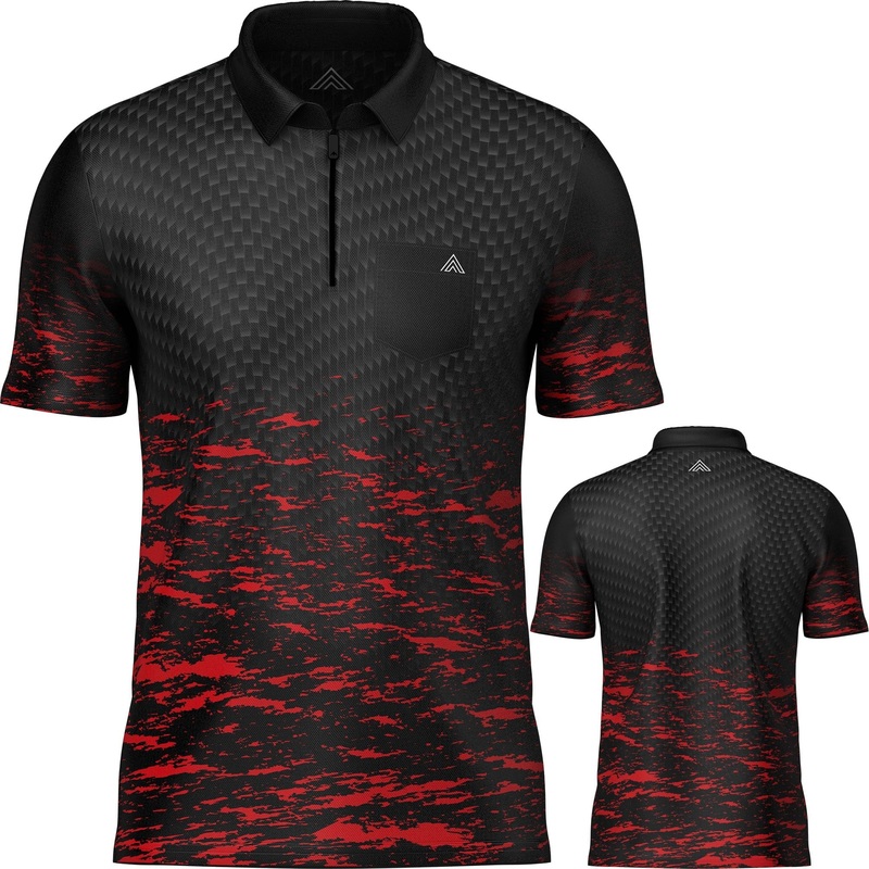 Arraz Lava Dart Shirt – with Pocket – Black & Red Small