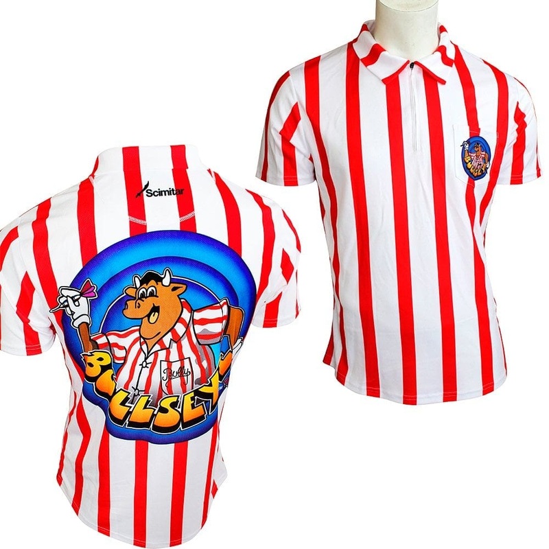 Bullseye – Bully Dart Shirt – Red and White Stripes 2XL