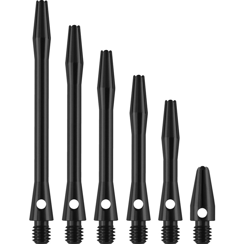 Designa Aluminium Shafts – Metal Dart Stems – Black Long