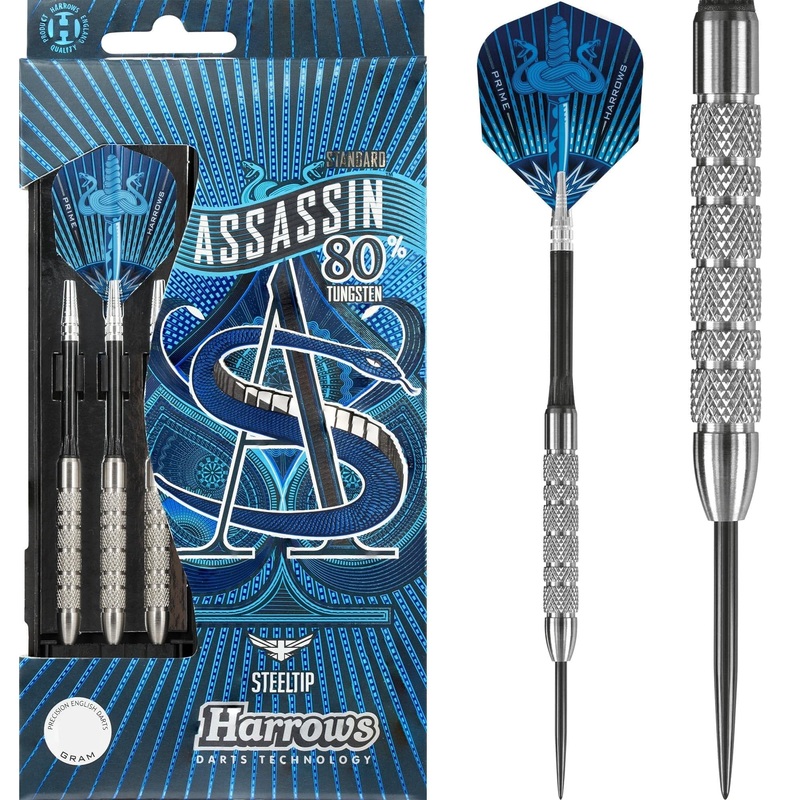 Harrows Assassin Darts – Steel Tip – Std – Knurled – 22g 22g