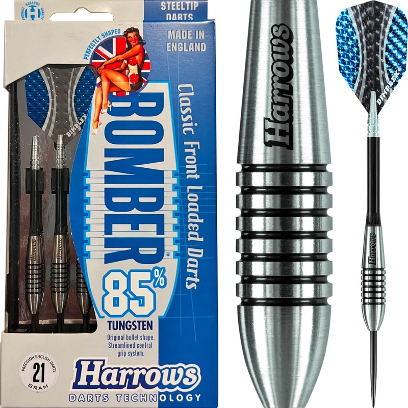 Harrows – Bomber Darts – Steel Tip – 85% Tungsten – 21g 23g 25g 27g 21 grams