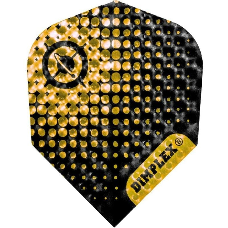 Harrows Dimplex Dart Flights – Standard Shape – Globe – Black Gold