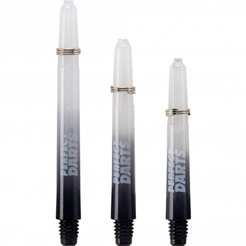 *Perfect Darts – Two Tone Shafts – Polycarbonate – Black & Smokey – 3 Sets Pack Short