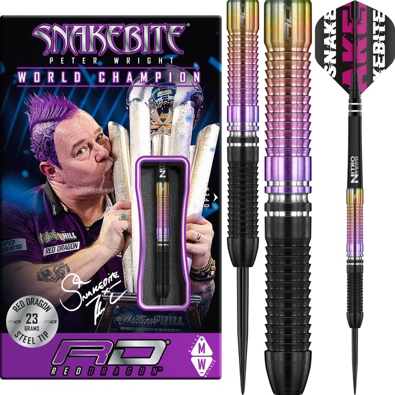 Red Dragon – Peter Wright World Champion Darts – Steel Tip – 90% Tungsten – 21g 23g 25g 21 grams
