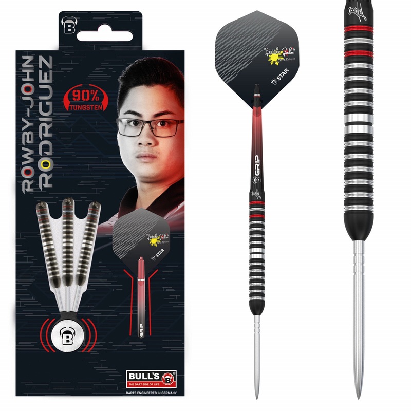 Rowby-John Rodriguez Original 90% Tungsten Steel Tip Darts by Bulls 23 Gram
