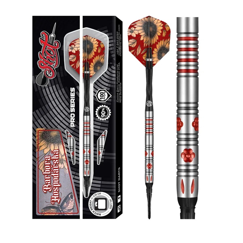 Shot Pro Series Barbora Hospodrsk 90% Tungsten Soft Tip Darts 20 GRAM