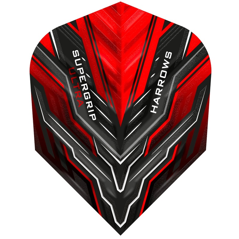 Harrows Supergrip Ultra Red Standard Dart Flights Red