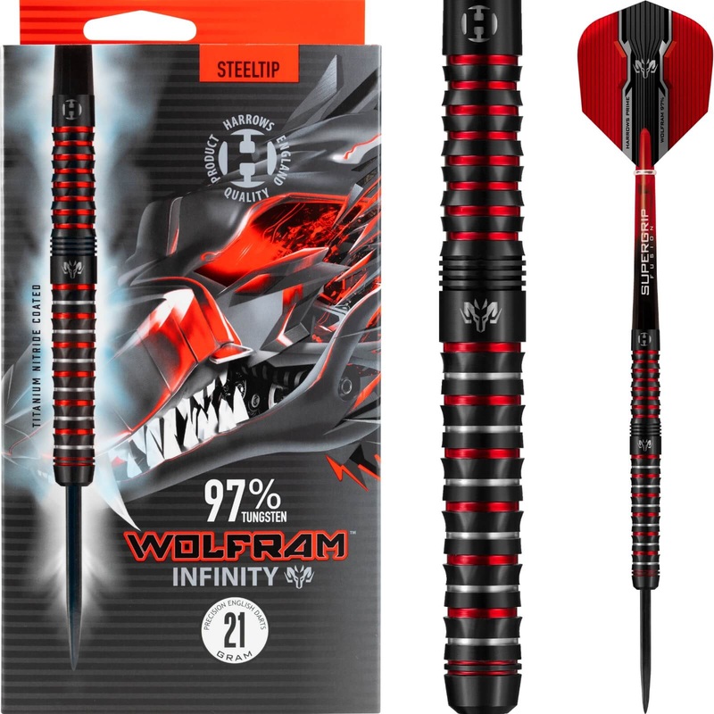 Harrows – Wolfram Infinity Darts – Steel Tip – 97% Tungsten – 21g 22g 23g 24g 25g 26g 21 grams