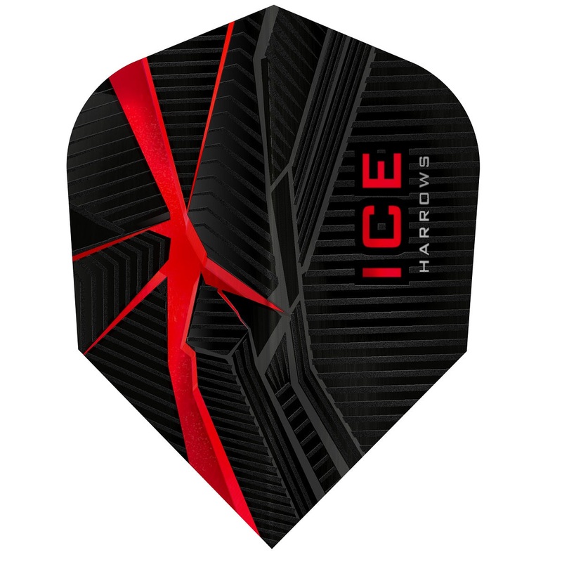 ICE Recut Red Standard Dart Flights By Harrows Red