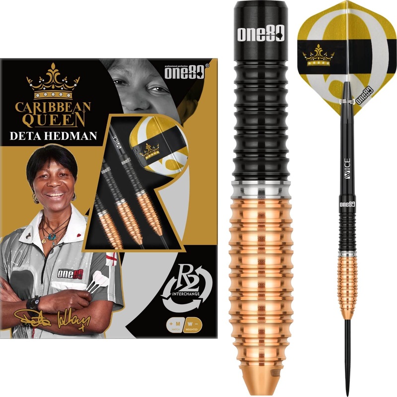 One80 – Deta Hedman V3 Darts – Steel Tip – 90% Tungsten – 23g 25g 27g 23 grams