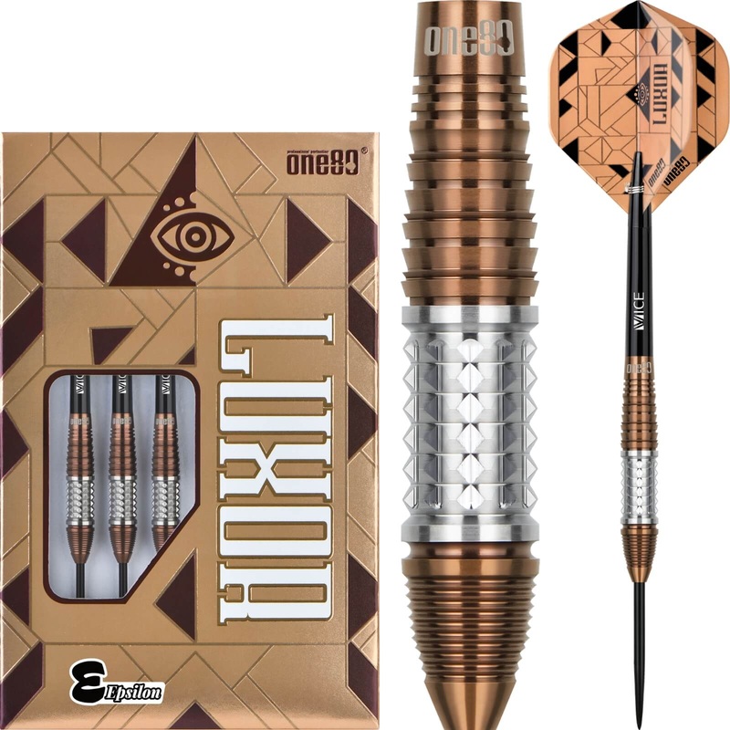 One80 – Luxor Epsilon Darts – Steel Tip – 90% Tungsten – 21g 23g 25g 21 grams
