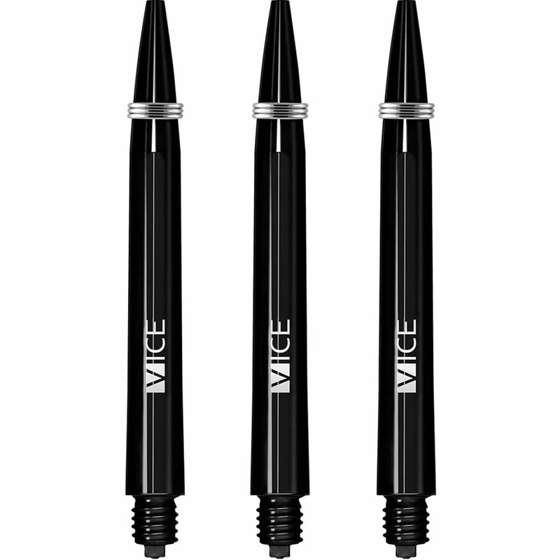 One80 Proplast Vice Dart Shafts – Black – Medium Polycarbonate Medium (48mm in length excluding thread) Black