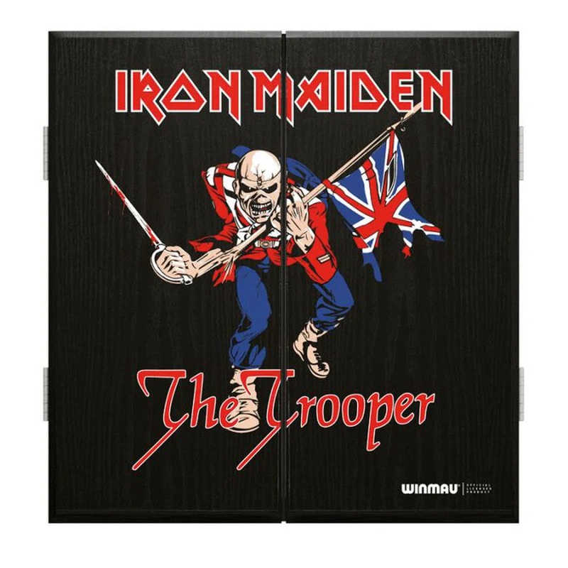 Winmau Iron Maiden Trooper Black Dartboard Cabinet