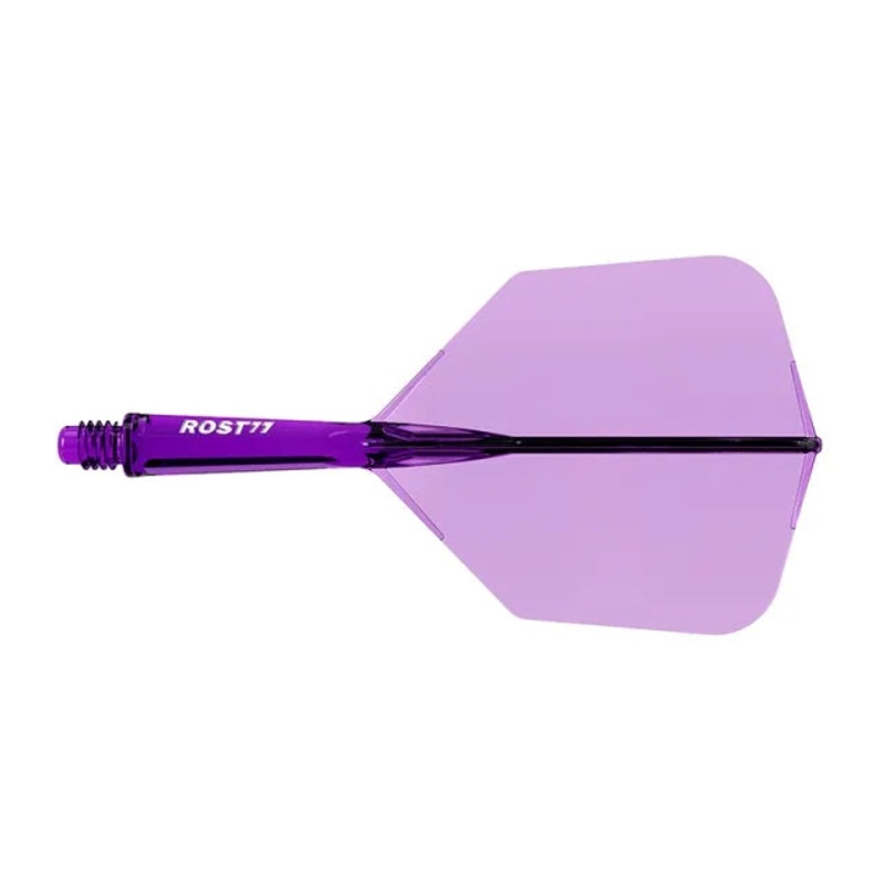 CUESOUL ROST 77 Integrated Dart Shaft & Flight – Big Wing Shape – Medium – Transparent Purple Transparent Purple Medium (28mm in length excluding thread) Big Wing
