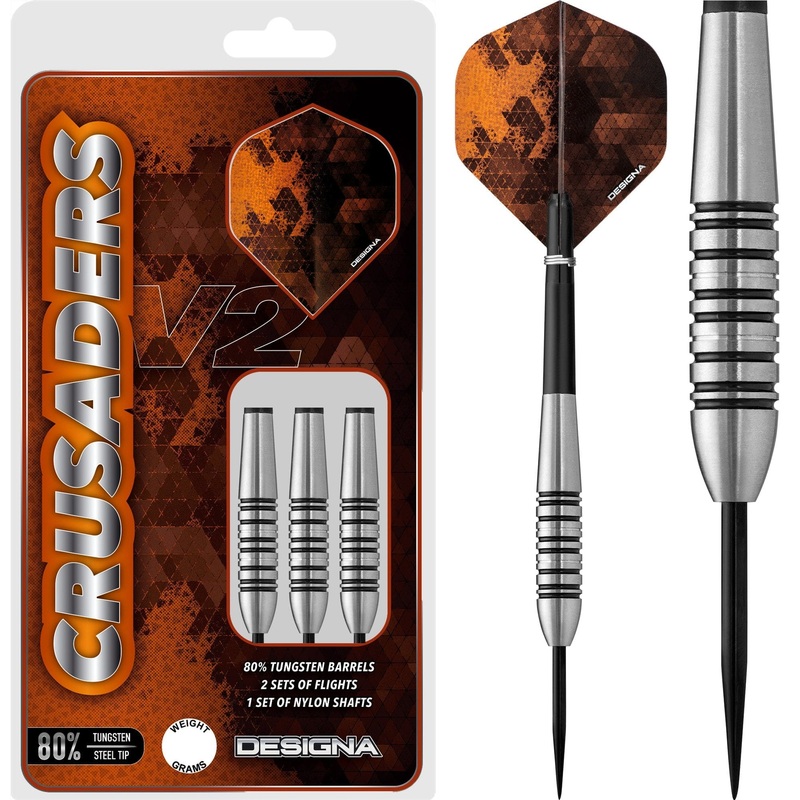 Designa Crusader V2 Darts – Steel Tip – M5 22g