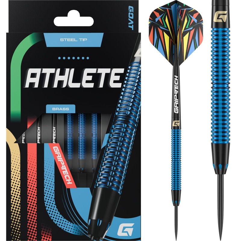 Goat Athlete Darts – Steel Tip – Brass – Blue – 12g