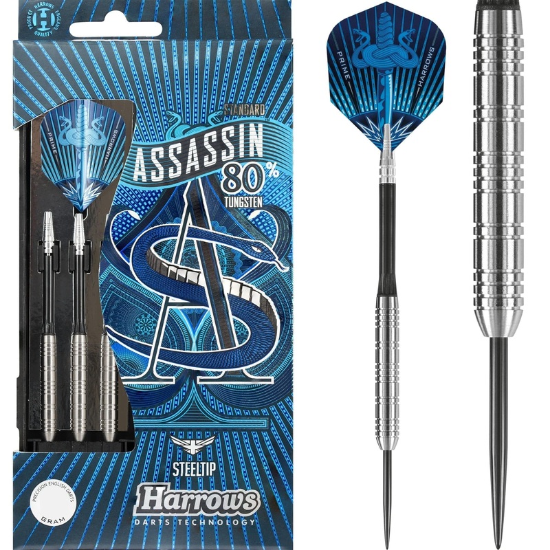 Harrows Assassin Darts – Steel Tip – Std – Ringed – 18g 18g