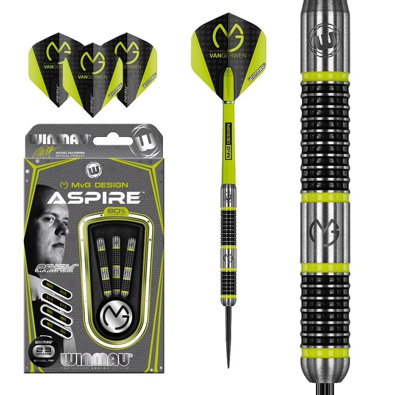 Michael Van Gerwen MVG Aspire 80% Tungsten Steel Tip Darts by Winmau 21 Gram