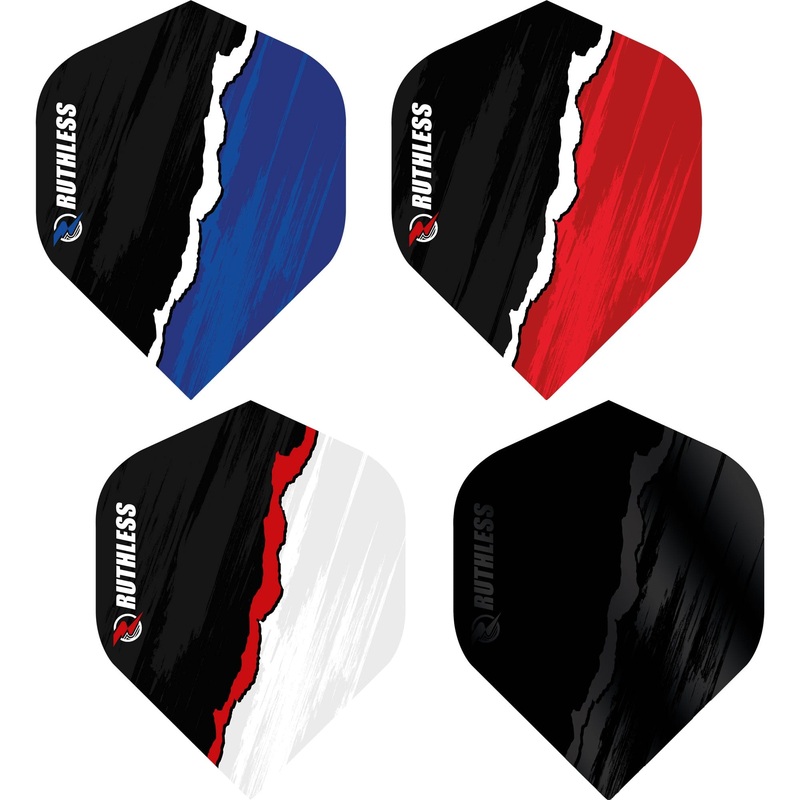 Ruthless RipTorn Dart Flights – Std – No2 – Black Red