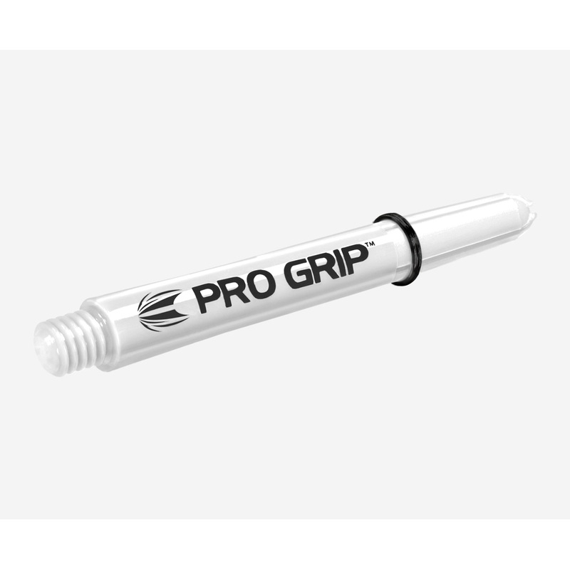 Target Pro Grip Nylon Dart Shafts – Intermediate White (3 Sets) White Intermediate (41mm in length excluding thread) Nylon