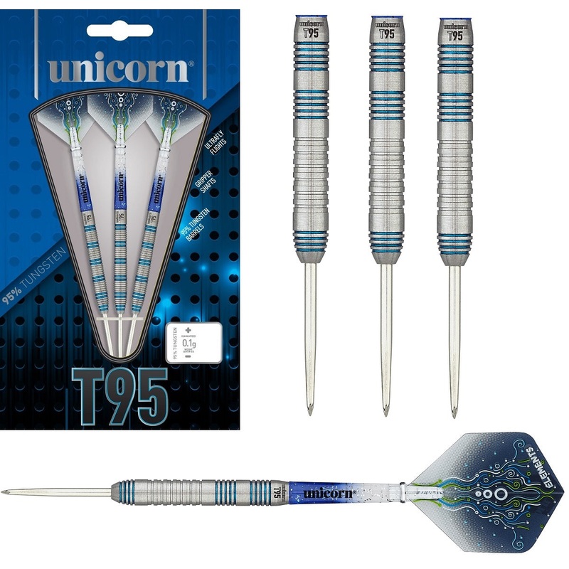 Unicorn T95 Type 2 Core XL Blue 95% Tungsten Steel Tip Darts 21 Gram