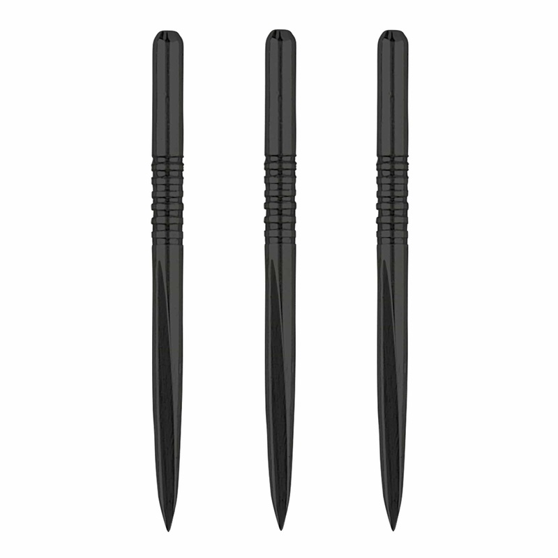 Unicorn Volute Dart Points – Steel Tip – 7 Groove – Black  – 36mm