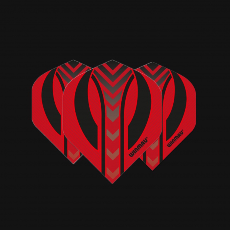 Winmau Mega Standard Red & Black Standard 75 Micron Poly metronic