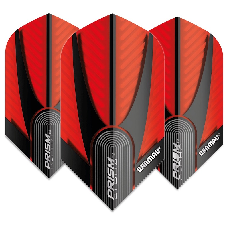 Winmau Prism Alpha Dart Flights 100 micron Slim Red / Black Red / Black