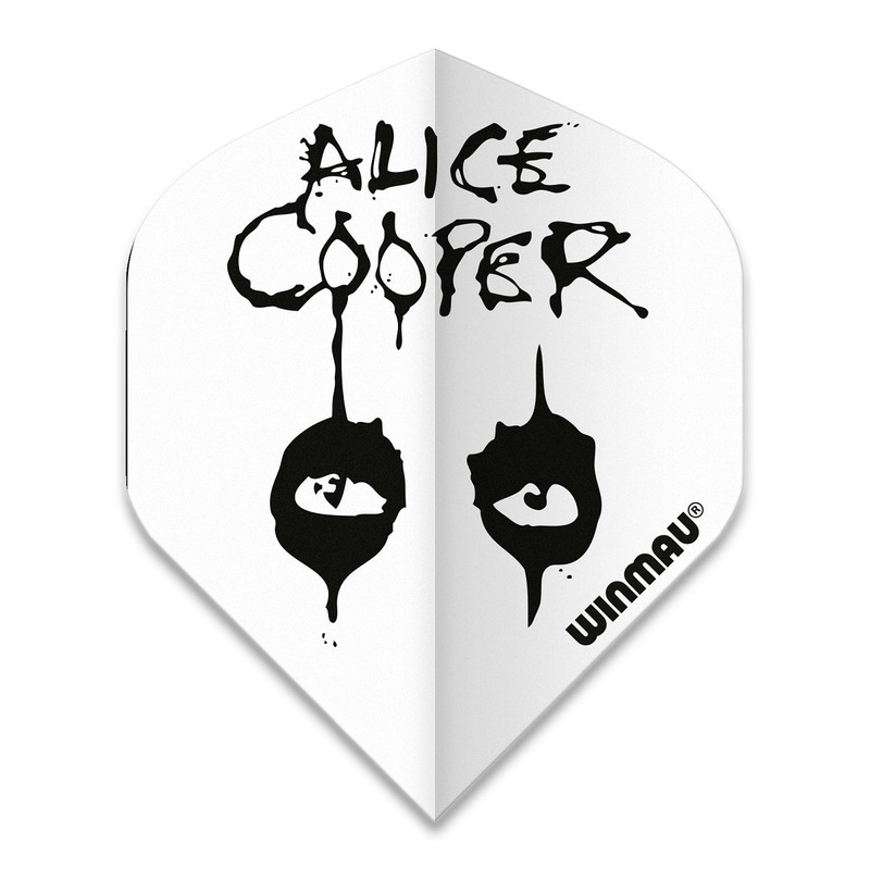 Winmau Rock Legends Dart Flights – Alice Cooper White
