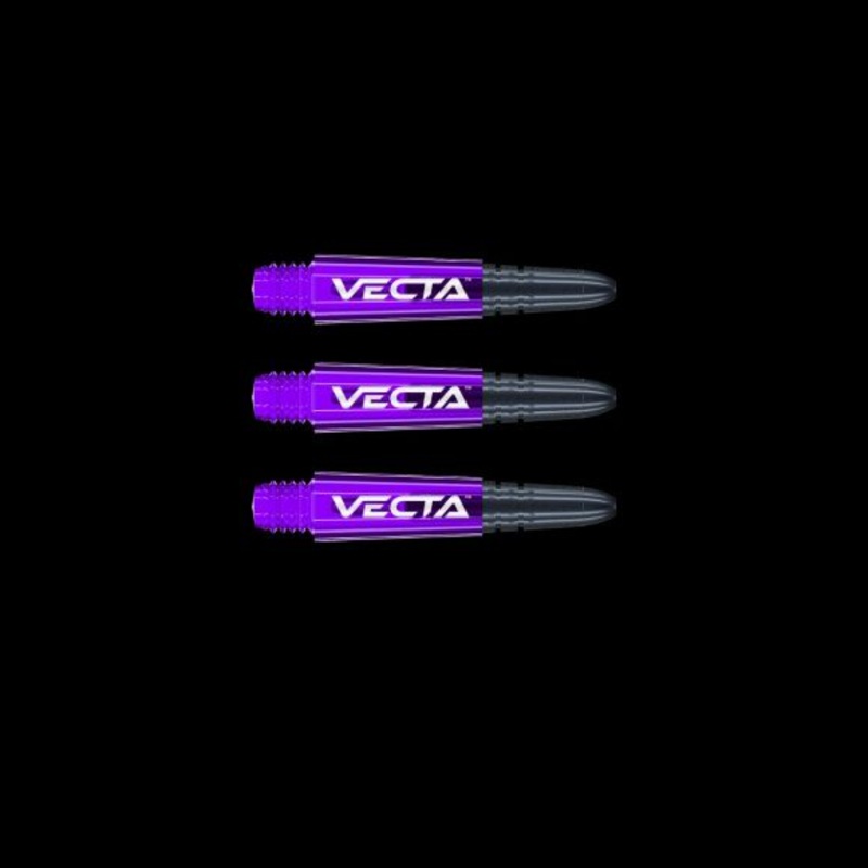 Winmau Vecta Purple & Black Short Shafts Polycarbonate Short (34mm in length excluding thread) Purple & Black