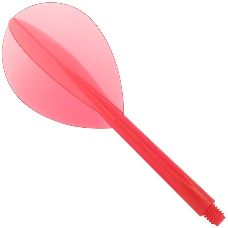 Condor Dart Flights – Zero Stress – Teardrop – Clear Red Long