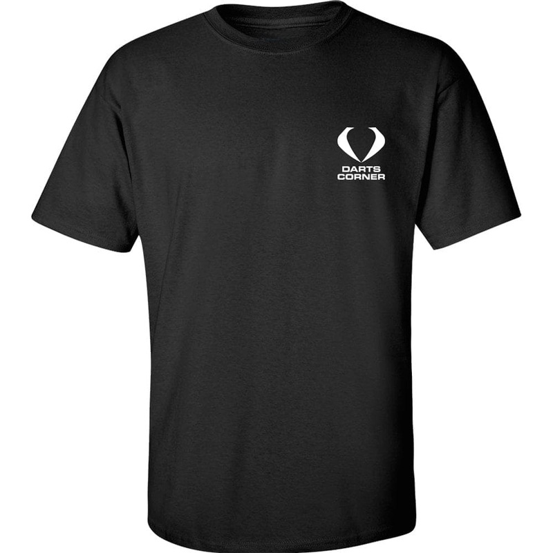 Darts Corner T Shirt – with DC Logo – Black 2XL