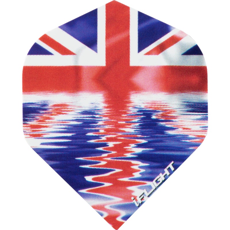 Designa Dart Flights – iFlight – Extra Strong – Std – Union Jack – Shimmer